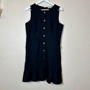 LOFT Navy Sleevless Navy Dress, Size Petite 12P‎